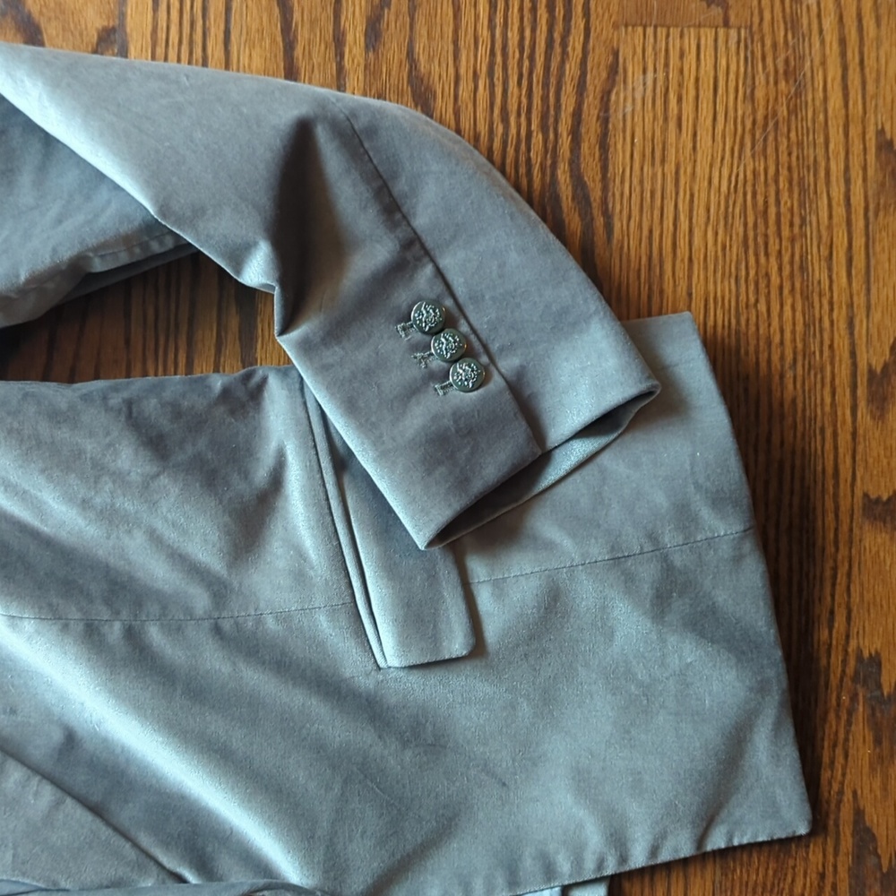 White House Black Market Gray Velvet Blazer - Picture 5 of 7